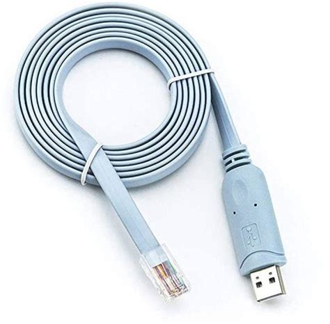 TECHGEAR LAN Cable 1.2 m pvc USB to RJ45 Console Cable with FTDI Chip ...