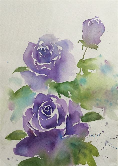Watercolor rose | Watercolor flower art, Flower art painting ...