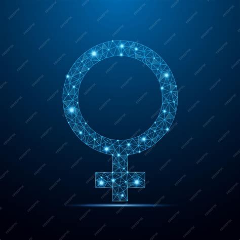 Premium Vector | Low poly sexual female icon vector with futuristic concept female symbolic low ...
