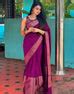 Violet Soft Silk Saree With Beautiful Pallu – Sareewave