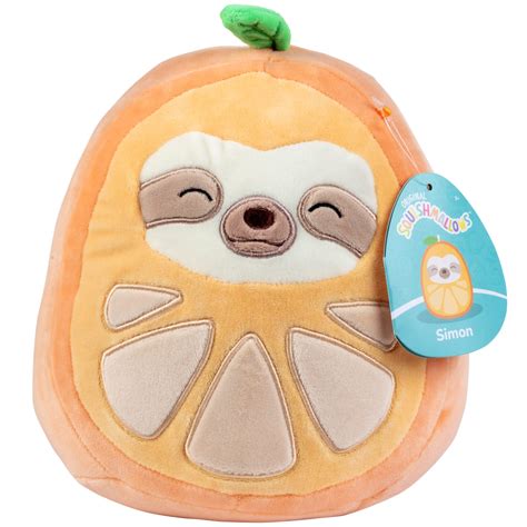 Buy Squishmallows 8" Simon The Orange Sloth Plush - Officially Licensed ...