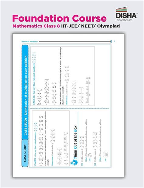 Foundation Course in Mathematics Class 8 with Case Study Approach for ...