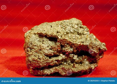 Pyrite Ironsulfide Fools Gold Mineral Crystal Rock Stock Image - Image ...