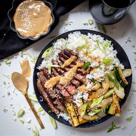 Steak and Rice Bowls - So Easy! With the BEST Sauce