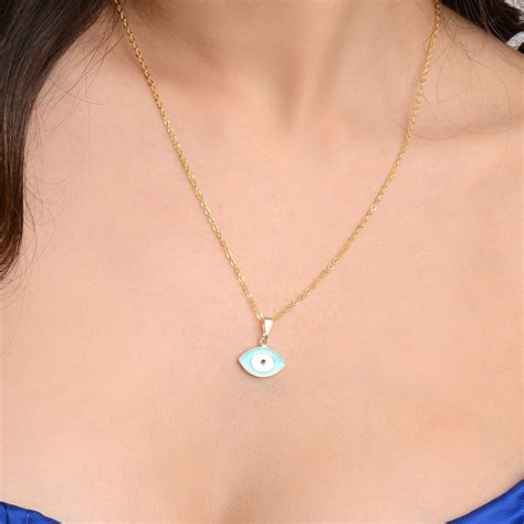 Gold Plated Basic Turquoise Evil Eye Pendant