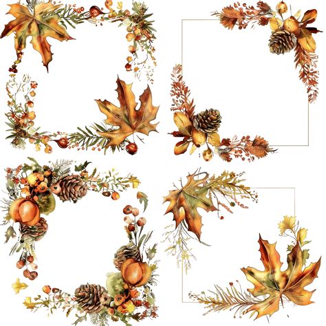 Autumn Decorative Frames, Frame, Leaf, Autumn PNG Transparent Image and ...