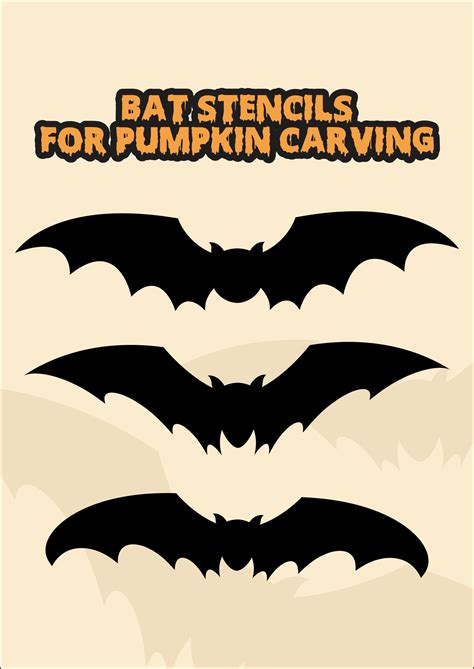 Printable Pumpkin Carving Bats