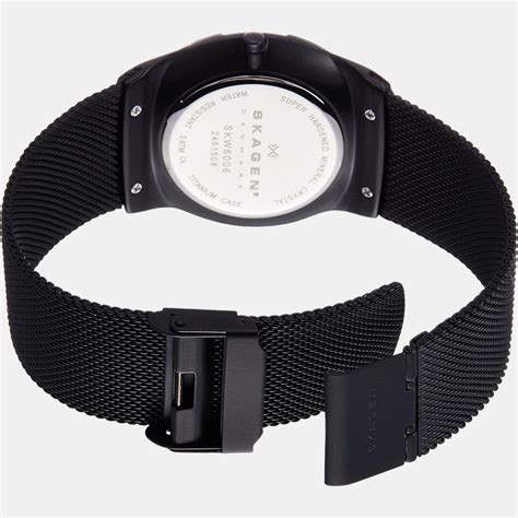 Skagen Melbye Titanium Men Quartz Black Dial Analog Stainless Steel ...