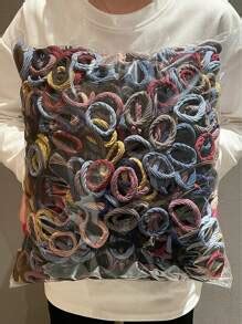100pcs/Set Elastic Hair Ties, Multicolor, High Elasticity, Suitable For ...