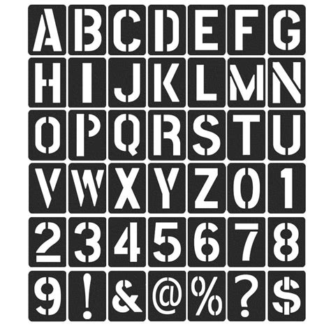 42 Pieces Reusable Letter Stencils, 4Inch Numbers Craft Stencils ...