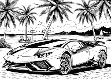 Lamborghini Coloring Pages - 36 Fast Speed Cars to Color