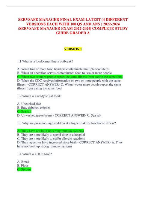 ServSafe Manager Study Guide 的图像结果