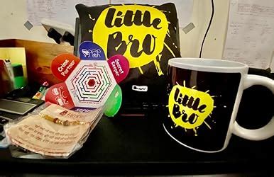 Buy Indigifts Rakhi Gift for Brother Lilttle Bro Quote Printed Gift Set ...