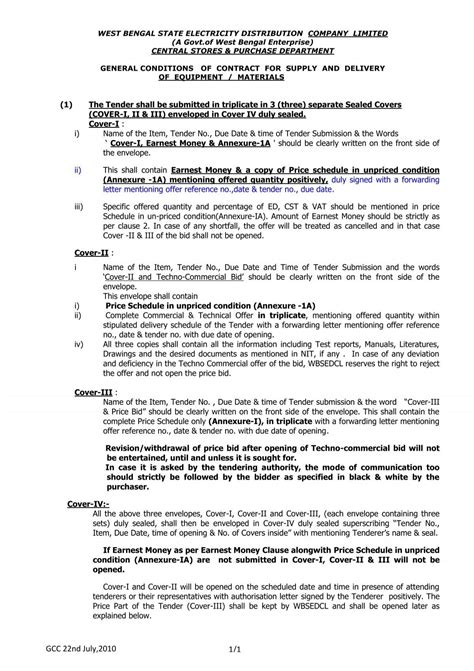 General Conditions of Contract for Purchase ... - WBSEDCL