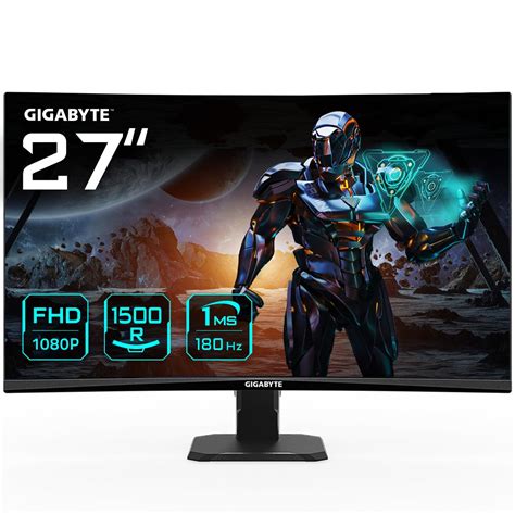 Gigabyte GS27FC 27" FHD Curved Gaming Monitor - 1920 x 1080, 180Hz, 1 ...