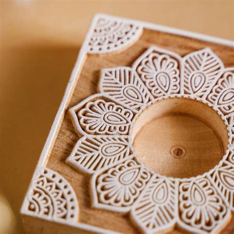 Set Of 2 Square Block Wooden Tea Light Holders Online - Premium Candle ...