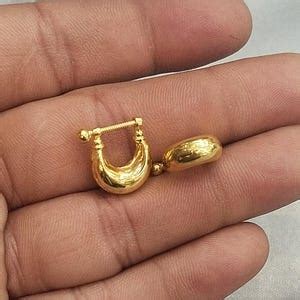 Buy Kundal 22k Yellow Gold Hoop Bali Earrings , Handmade Yellow Gold ...