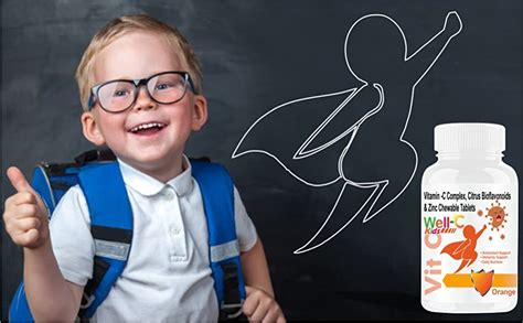 Vitamin-C-Tablets For Kids With Citrus Bioflavonoids & Zinc Supplements ...