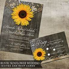 Sunflower Wedding Invitations by Sunflower Wedding Invitation Set Rustic Wedding By Sunflower Wedding Invitations