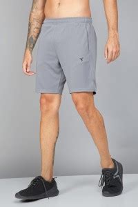 TECHNOSPORT Solid Men Grey Sports Shorts - Buy TECHNOSPORT Solid Men ...