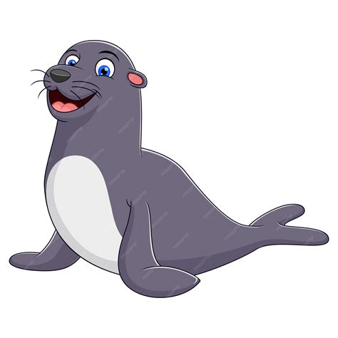 A seal cartoon isolated | Premium Vector