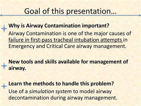 Airway decontamination - the "dark side" of airway management | PPT