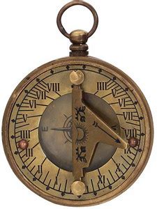 Brass compass Brass Pocket Watch Style Sundial and Compass - Antique ...