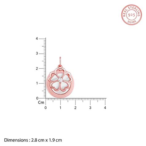 Buy GIVA 925 Sterling Silver Rose Gold Pea Flower Pendant with Link ...