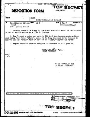 Fillable Online DISPOSITION FORM. FOLDER 211 Fax Email Print - pdfFiller