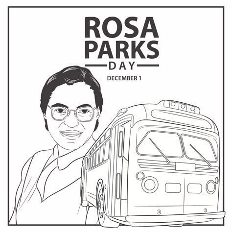 Sketch for Rosa Parks day , an American activist. 14323243 Vector Art ...