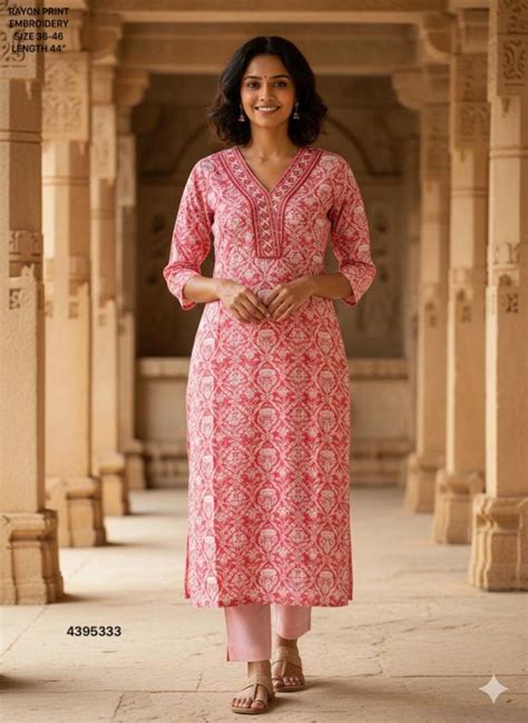 Naisha K 491 Designer Rayon Casual Wear Kurti Collection
