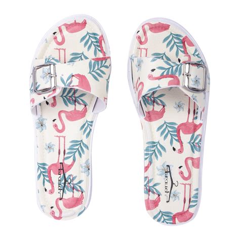 Brauch Women's Cream Flamingo Belt Slides – brauch.in