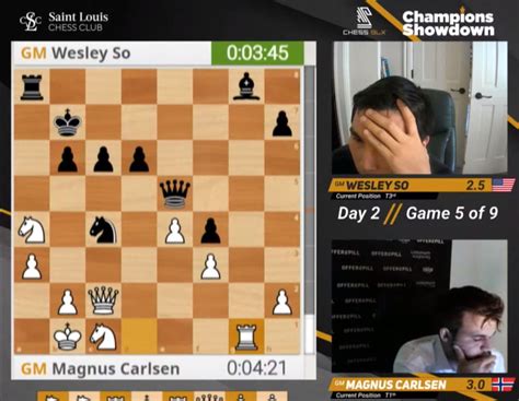 Champions Showdown 9LX: So beats Carlsen - ChessBase India