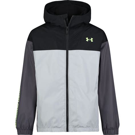Under Armour Kids' Windbreaker Water-Repellent Windproof Hooded Long ...