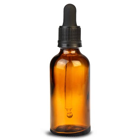 Amber Glass Dropper Bottle with Pipette 50ml