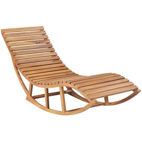 QJBSAVVA Solid Teak Wood Outdoor Sun Lounger Chair with Taupe India | Ubuy