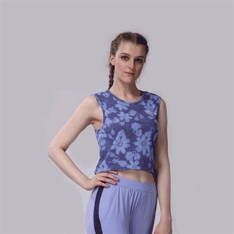 Activechill Athletic Flower Print Cropped Tank WU24/0020 – Monstabolic ...