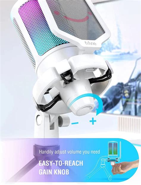 Buy FIFINE Ampligame A6V USB Gaming Microphone ( White ) | EliteHubs.com