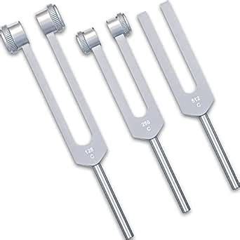 SurgicalOnline Set of 3 pcs Aluminum Sensory Tuning Forks C 128 256 512 ...