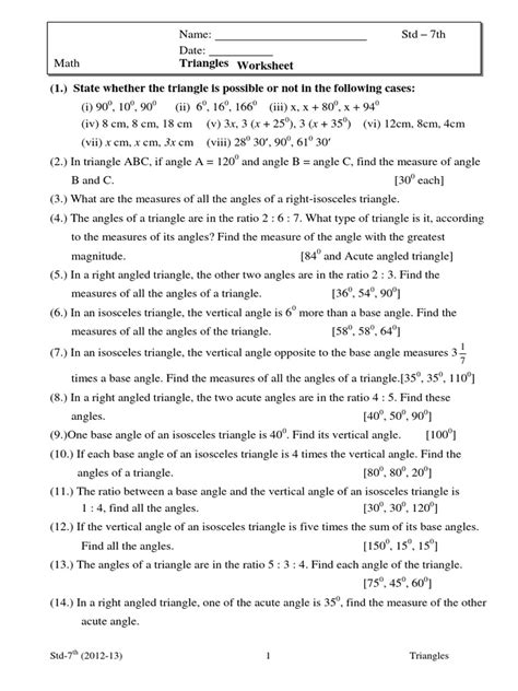 Image result for Math Antics Triangles Worksheet