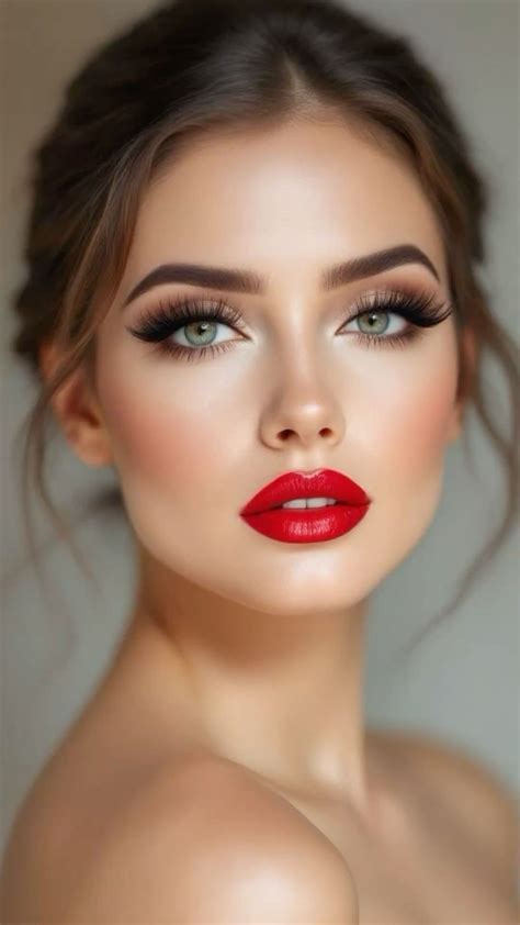 ️🌺🅕🅛🅔🅤🅡🌺 ️ | Bridal makeup, Makeup for brown eyes, Red lips makeup look