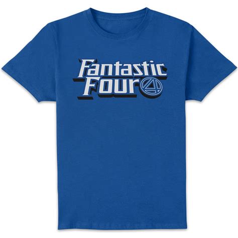 Marvel Fantastic Four Modern Comic Logo Unisex T-Shirt - Blue Clothing ...