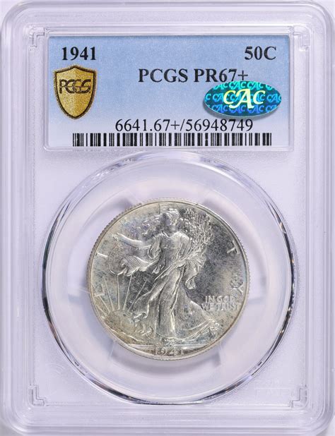 1941 Walking Liberty Half Dollar PCGS Proof-67+ (CAC Green) (Item ...