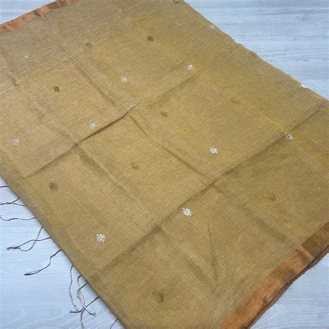 Tissue Linen Jamdani Saree-23641 – FABK