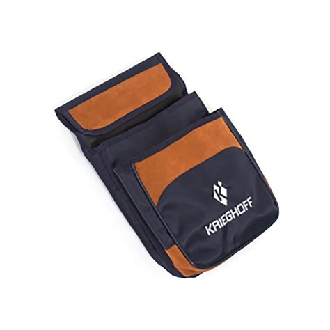 Krieghoff Shell Pouch, Navy Blue/Leather | Krieghoff