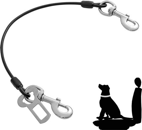 Mi Metty Dog Car Seat Belt, Dog Car Harnesses Chew Proof Steel Rope Cable, Waterproof Dogs ...