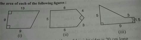 Find the area of each of the following figures - Brainly.in