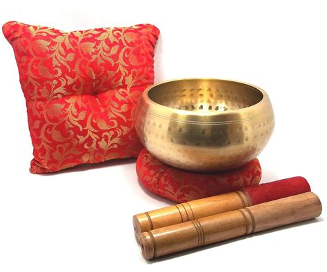 Uv Creation - Tibetan Singing Bowl Set - 6 Inches - Hammered Design ...