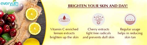 Everyuth Brightening Lemon & Cherry Face Wash 100 gm | Fights Tanning ...