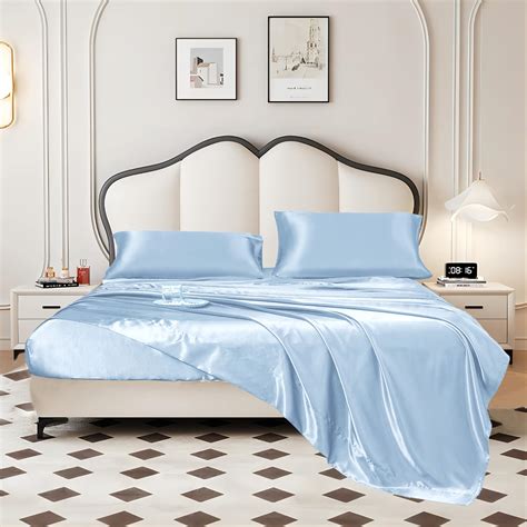 Koreyoshi 3 PCS Satin Sheets Twin - Luxury Silk Silky Super Soft Extra ...